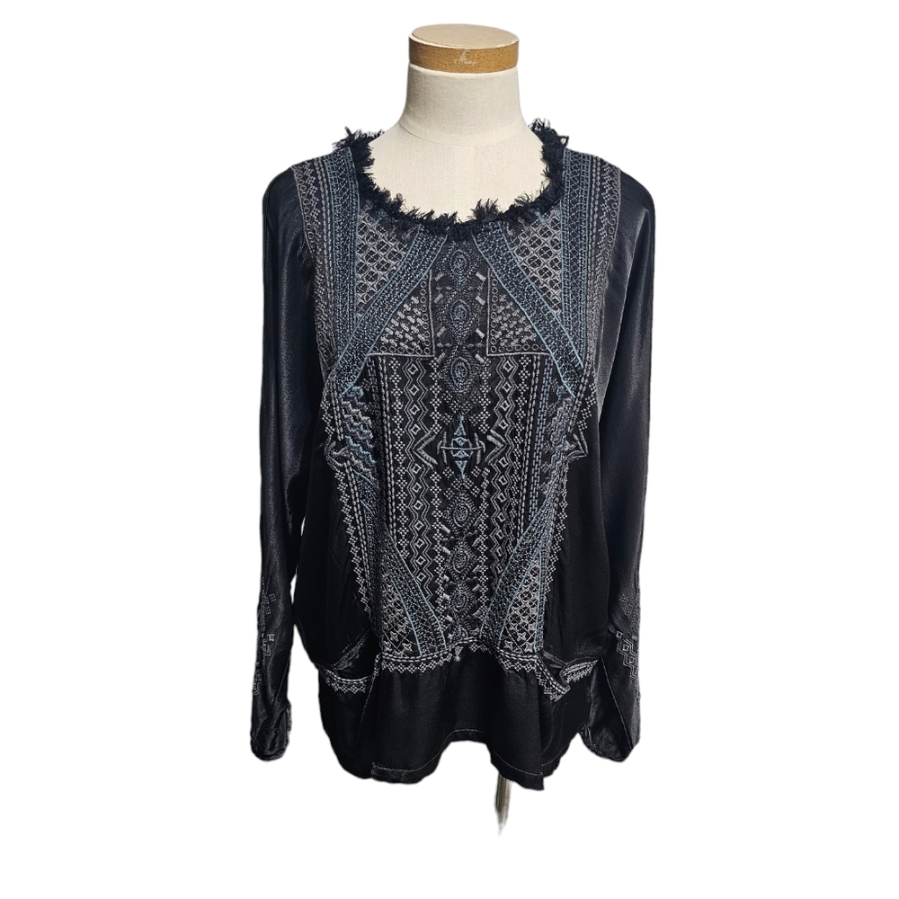JOHNNY WAS* Silk Blouse